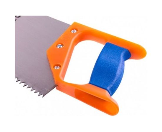 Ножовка по дереву Россия 500 мм, шаг зубьев 6,5 мм, пластиковая рукоятка 23165 – изображение 3