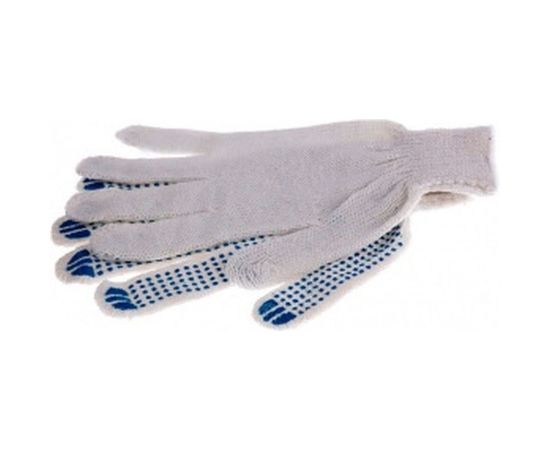 Перчатки Россия х/б, ПВХ точка, 6 пар в упаковке 67717 – изображение 4
