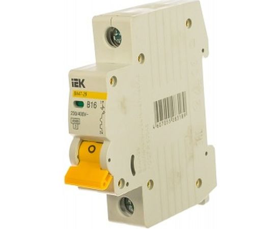 Автоматический 1-полюсный выключатель IEK 16А, В ВА47-29 4.5кА MVA20-1-016-B 