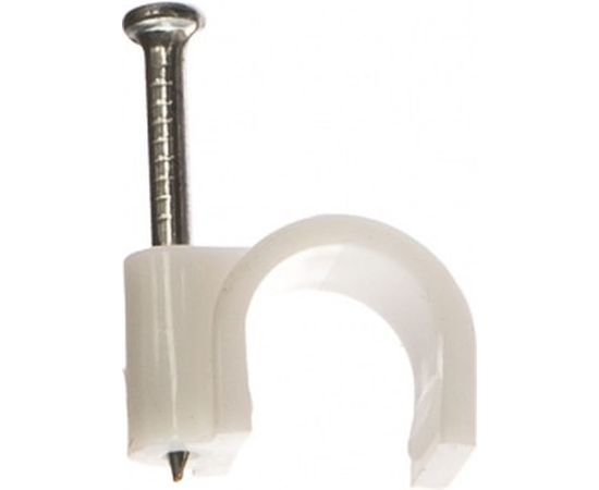 Пластиковая круглая скоба с гвоздем FORTISFLEX СПК 9 30шт 49461 