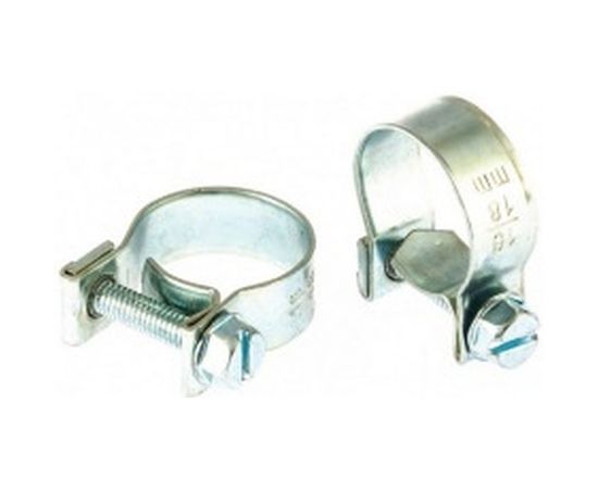 Металлические хомуты СИБРТЕХ, MINI 16-18мм, ширина 9мм, винтовой, W1, 2шт 47506 