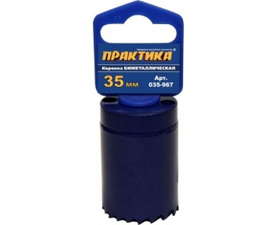 Коронка биметаллическая (35 мм) ПРАКТИКА 035-967 