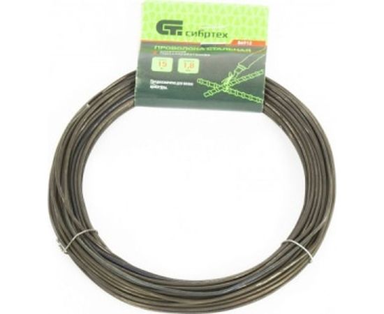 Стальная проволока СИБРТЕХ 15 м, вязальная, термообработанная 1,8 мм 84912 