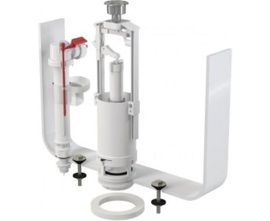 Арматура для бачка Alca Plast SA2000S сливная/наливная, нижнее подключение, кнопка хром 1 режим 023-4311 