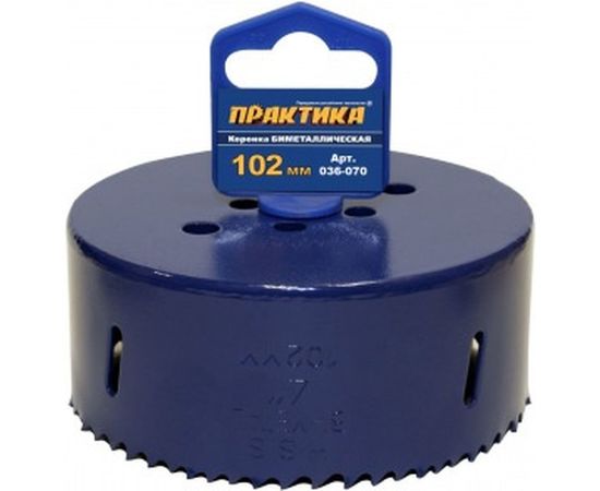 Коронка биметаллическая (102 мм) ПРАКТИКА 036-070 