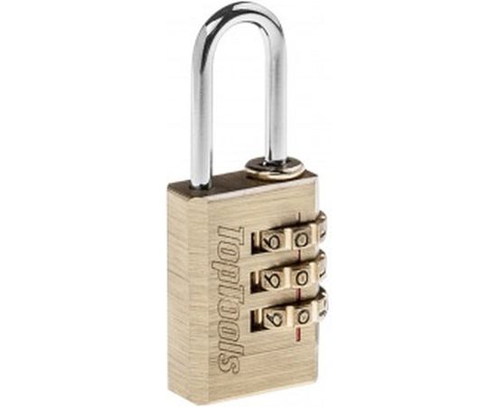 Багажный замок, 21 мм, код 3 цифры Top Tools 90U212 