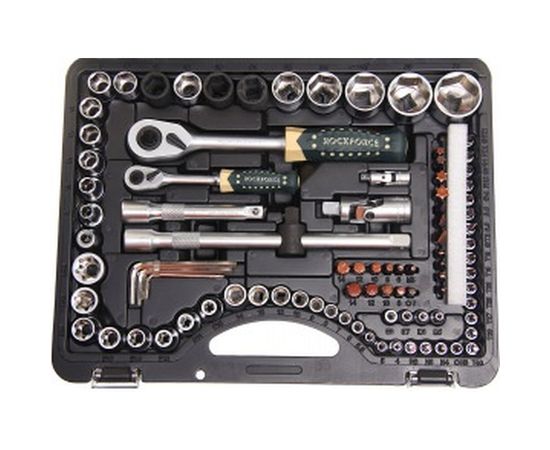 Набор торцевых головок и вставок 1/2 &amp; 1/4DR 6-гранных ROCKFORCE RF-41082-5-PREMIUM 108+6 – изображение 2