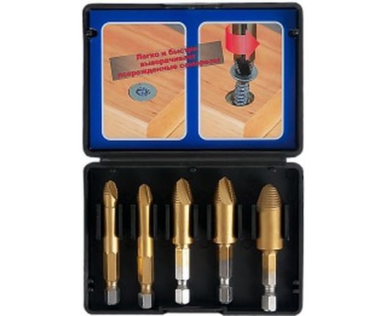 Набор экстракторов для извлечения поврежденных саморезов ПРАКТИКА 775-495 – изображение 2