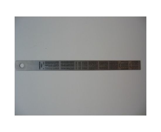 Стальная линейка 150х13х0,5 мм, шкала 1 мм Kinex 1022-0 – изображение 2