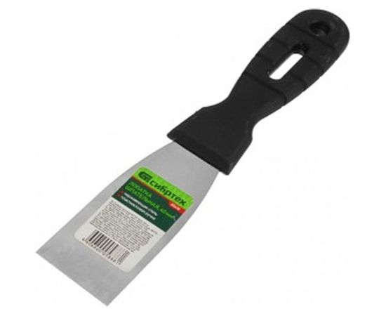 Шпательная лопатка из нержавеющей стали, 40 мм, пластмассовая ручка СИБРТЕХ 85430 – изображение 2