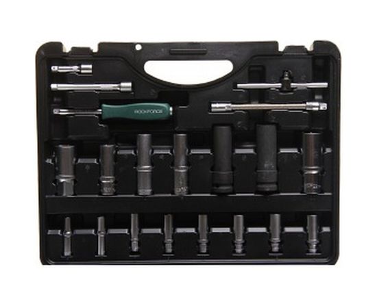 Набор торцевых головок и вставок 1/2 &amp; 1/4DR 6-гранных ROCKFORCE RF-41082-5-PREMIUM 108+6 – изображение 3