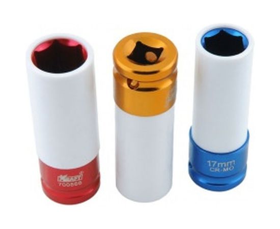 Набор головок торцевых ударных удлиненных (3 шт; 1/2" Dr; 17-21 мм) KRAFT KT 700822 – изображение 3