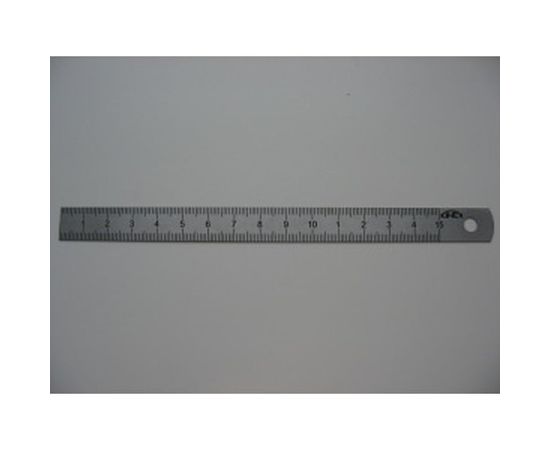 Стальная линейка 150х13х0,5 мм, шкала 1 мм Kinex 1022-0 – изображение 3