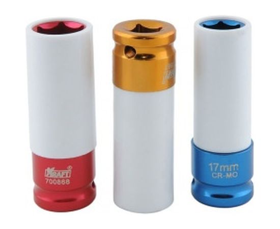 Набор головок торцевых ударных удлиненных (3 шт; 1/2" Dr; 17-21 мм) KRAFT KT 700822 – изображение 4