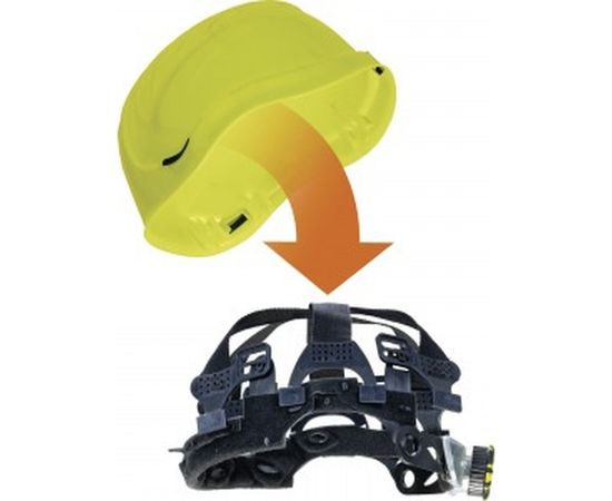 Защитная каска из ABS Delta Plus BASEBALL DIAMOND V UP лимонного цвета DIAM5UPJAFL – изображение 5