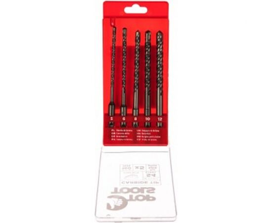 Набор буров S4 по бетону (5 шт; 5-12x160 мм; SDS Plus) Top Tools 60H615 