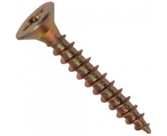 Потайной универсальный шуруп Метизный двор 2,5x16, желтый, 1000 шт. 4690441029386 