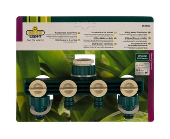 Распределитель четырехканальный (1/2"; 3/4") для системы полива Raco 4250-55258C 
