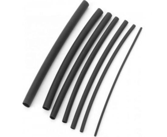 Набор термоусадочных трубок STEKKER N9 длина 10 см., коэф. усадки 3:1, черный, HSTGS3 32770 