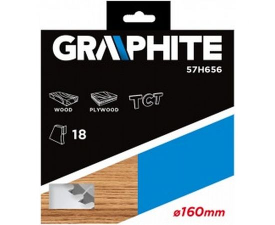 Диск отрезной по дереву (160x30 мм; 18 зубьев) GRAPHITE 57H656 