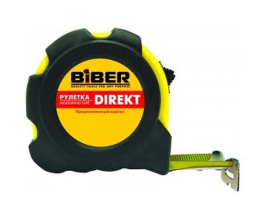 Рулетка (обрезиненный корпус, 5 м х 25 мм) Biber DIREKT 40104 тов-054501 