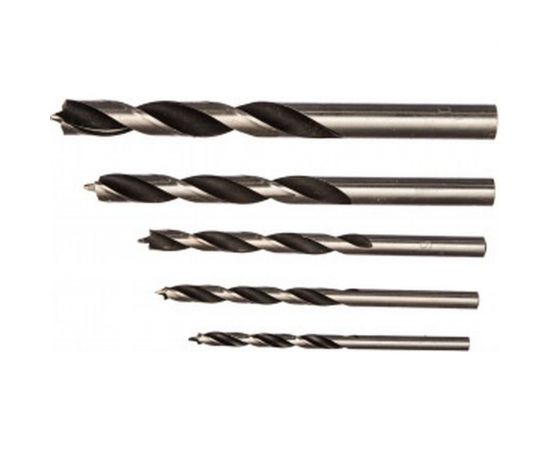 Набор сверл по дереву витых (5 шт; 4-10 мм) Biber 71205 тов-041971 