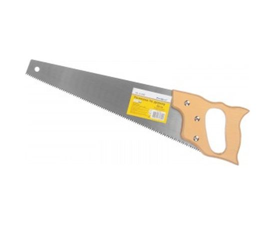 Пила по дереву, деревянная рукоятка, линейка, 450 мм Hobbi 42-3-245 – изображение 2
