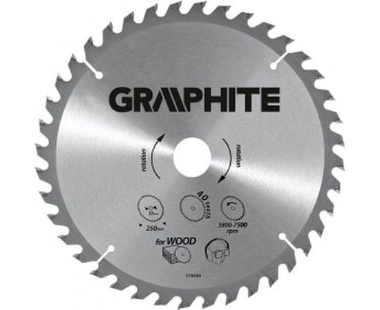 Диск отрезной по дереву (160x30 мм; 18 зубьев) GRAPHITE 57H656 – изображение 2
