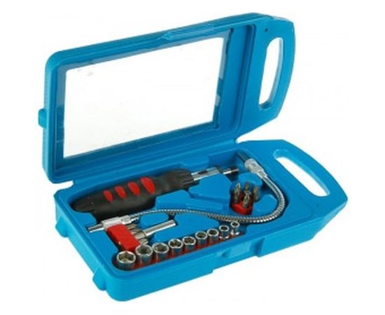 Набор насадок и сменных головок с держателем Top Tools 22шт. 39D185 – изображение 2