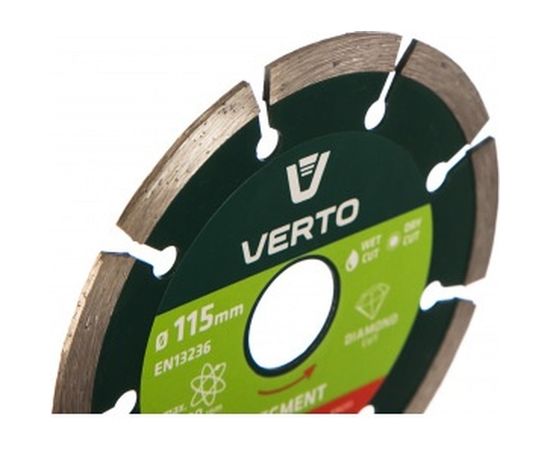 Диск алмазный сегментный (115x22.2 мм) VERTO 61H2S1 – изображение 2