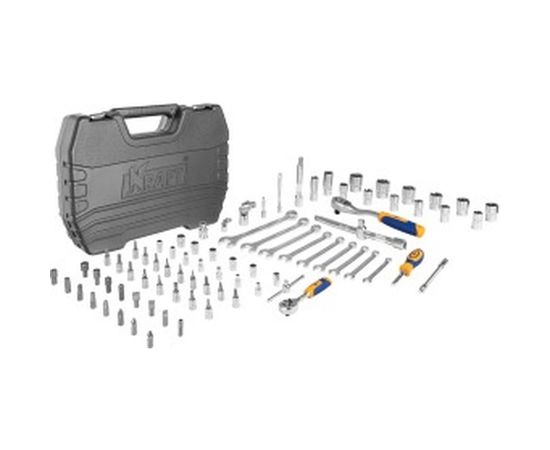 Набор инструмента 1/2 Dr и 1/4 Dr 82 предмета KRAFT KT 700305 – изображение 2