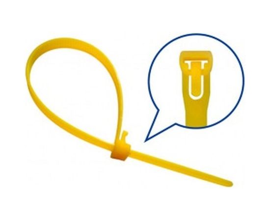 Нейлоновые хомуты Remocolor желтые многоразовые 300 х 7,2 мм, 50 47-5-300 – изображение 2