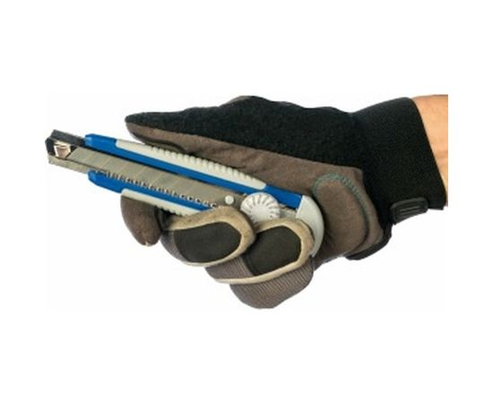 Технический нож, лезвие 18мм, двухкомпонентный корпус, металлическая направляющая, фиксатор КОБАЛЬТ 242-151 – изображение 2