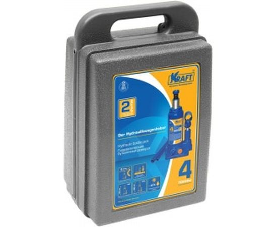 Бутылочный домкрат KRAFT 4 т, в кейсе, min 195mm-max 380mm KT 800014 – изображение 6