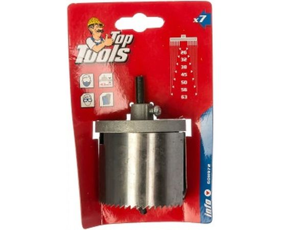 Коронки по дереву (7 шт; 26-63 x 43 мм) Top Tools 60H972 – изображение 6