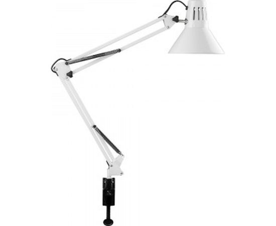Настольный светильник FERON под лампу E27, max 60W, 230V на струбцине, белый, DE1430 24232 