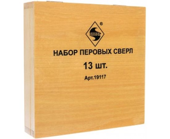Набор сверл перовых (13 шт; 6-25х152 мм) по дереву Энкор 19117 