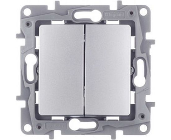 Механизм переключателя Legrand 2-кл. СП Etika алюминий Leg 672412 1066887 