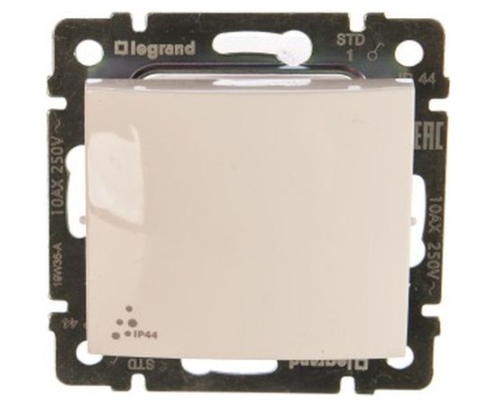 Одноклавишный выключатель, белый, IP44 Legrand Valena 774201 