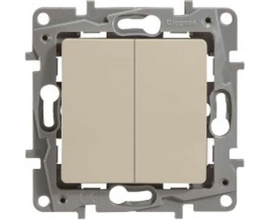 Механизм выключателя Legrand 2-кл. СП Etika 10А IP20 с подсветкой, слоновая кость Leg 672304 1066878 
