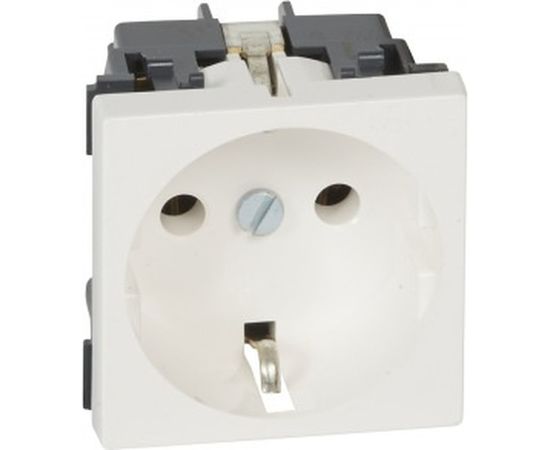 Механизм розетки Legrand 1-м СП Mosaic New с заземлением, белый Leg 077210 124964 