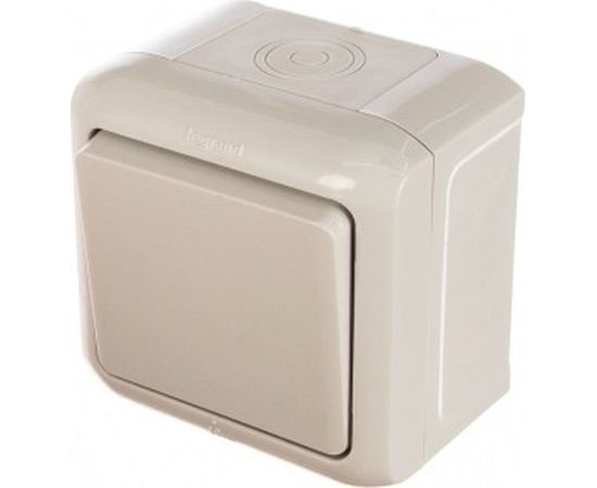 Выключатель Legrand 1-кл. ОП Quteo 10А IP44 10АХ сер. Leg 782330 255222 