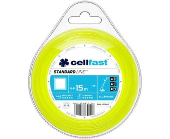 Леска для триммеров (квадрат 2,7 мм, 15 м) Cellfast 35-016 