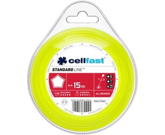 Лески для триммеров (звездочка 2,4 мм, 15 м) Cellfast 35-021 