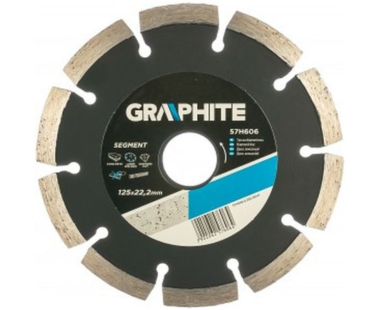 Диск алмазный сегментный (125х22.2 мм) GRAPHITE 57H606 
