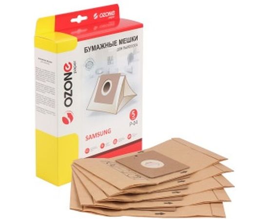Мешки-пылесборники оригинальные бумажные OZONE (5 шт.) Samsung P-04 
