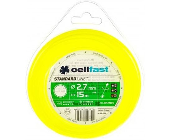 Леска для триммеров (круг 2,7 мм, 15 м) Cellfast 35-006 
