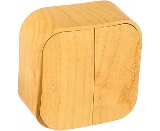 Выключатель Legrand 2-кл. ОП Quteo 10А IP20 10АХ дерево Leg 782262 263636 