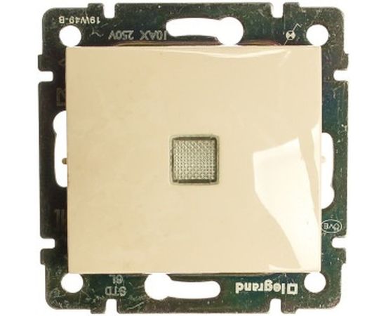 Проходной переключатель Legrand Valena крем одноклавишный с подсветкой 774326 