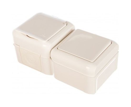 Выключатель+розетка Legrand 2К+З шторки IP44 белый 782318 